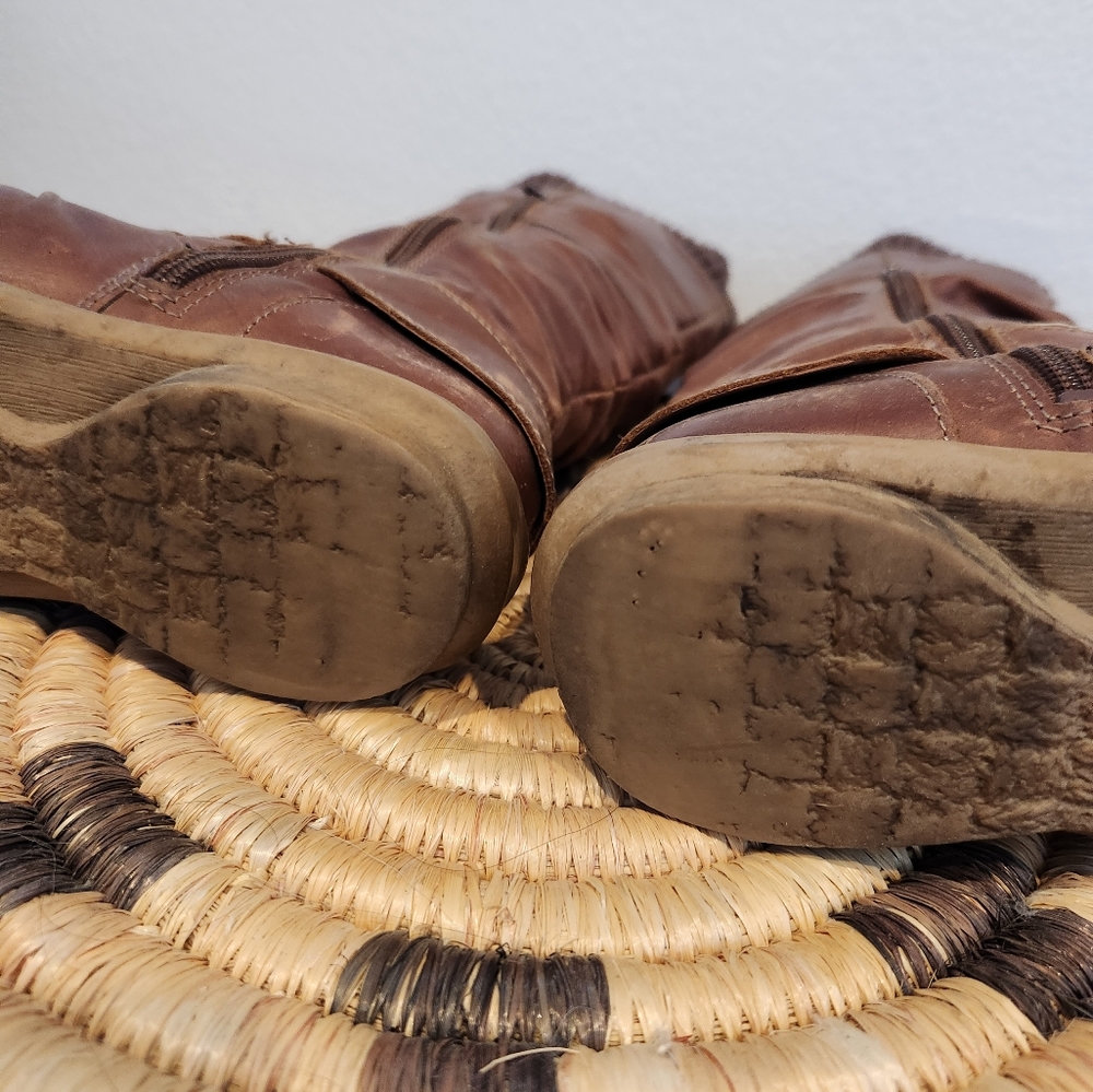 Aldo lovely taupe-brown boots 7 with knit band detail - Picture 11 of 11